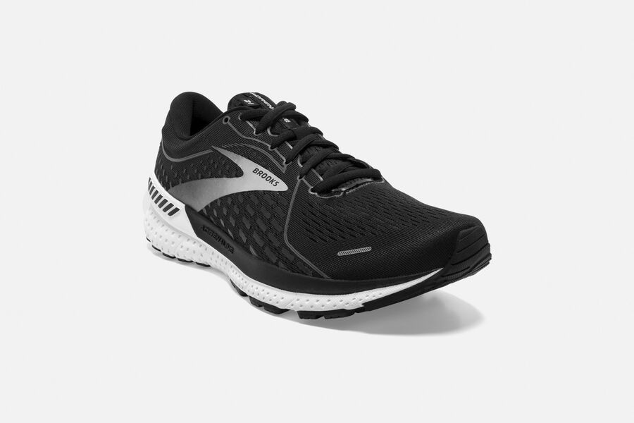 Brooks Adrenaline GTS 21 Road Running Shoes - Mens - Black/White - WP7431098